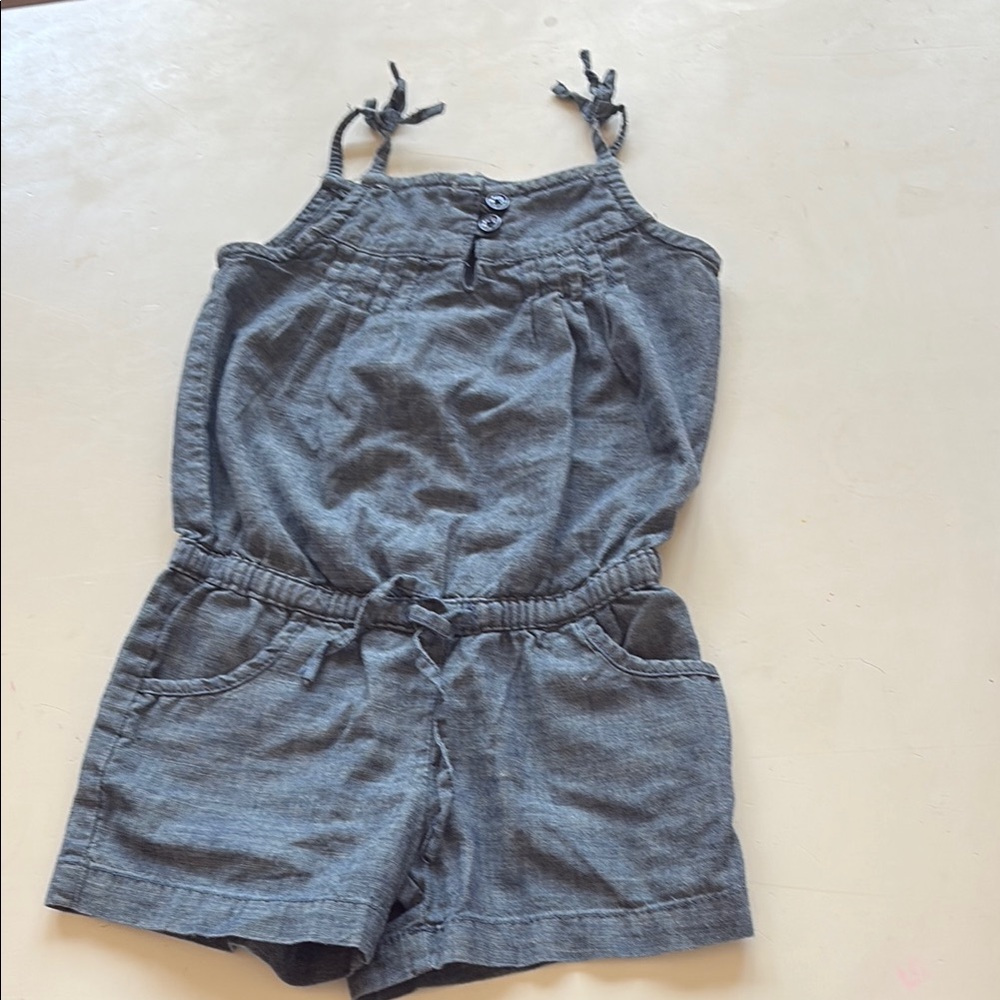 Kids Gray Sleeveless Romper GAP